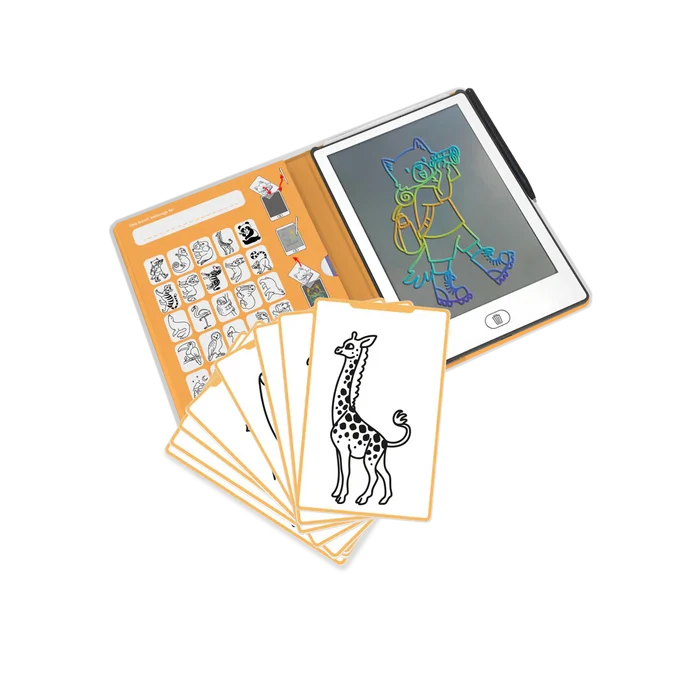 KidyDraw - Mini Drawing Tablet - Animals - 30 Illustrations