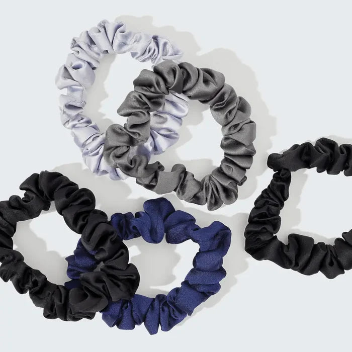 Kitsch Satin Petite Scrunchies Midnight