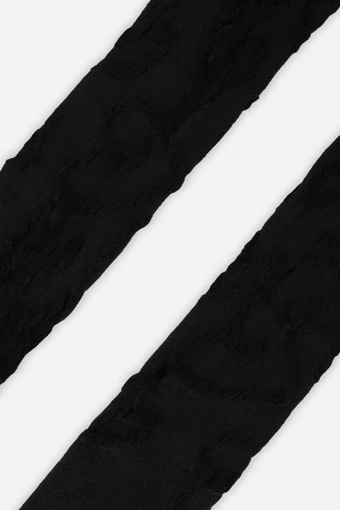 Knit Textured Tights Black-2