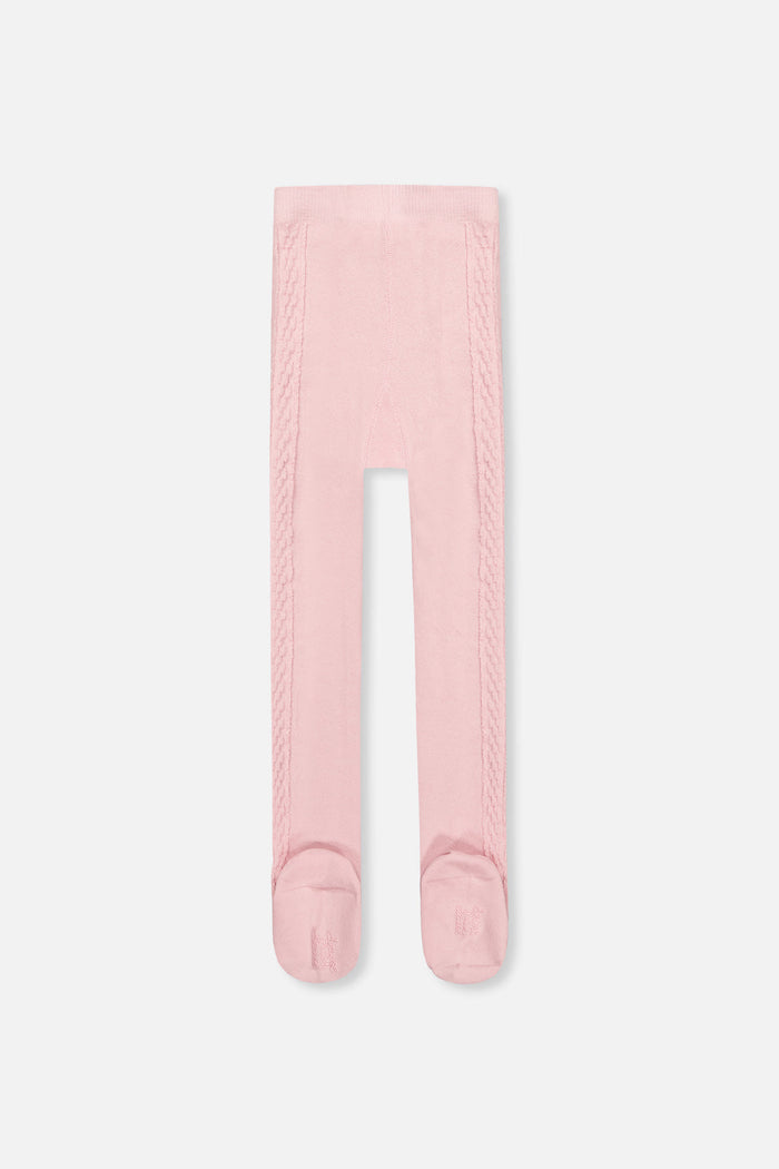 Knit Textured Tights Dusty Pink-1