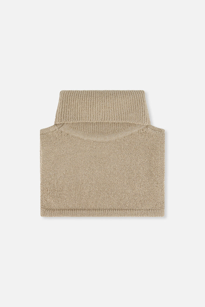 Knit Turtle Neckwarmer Light Taupe-2