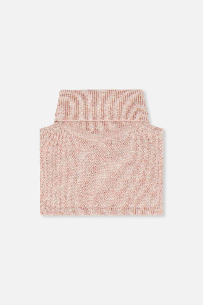Knit Turtle Neckwarmer Pale Dusty Pink-2