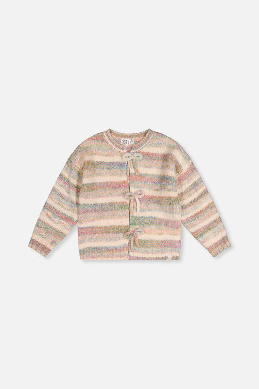 Knitted Cardigan Mauve And Blue Knitwear-0