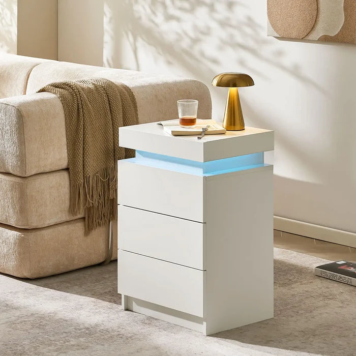 Kumar Bedside Table [Voice Controllable LED Lights]