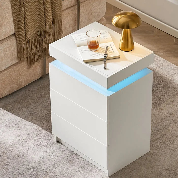 Kumar Bedside Table [Voice Controllable LED Lights]