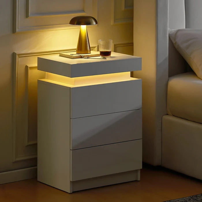 Kumar Bedside Table [Voice Controllable LED Lights]