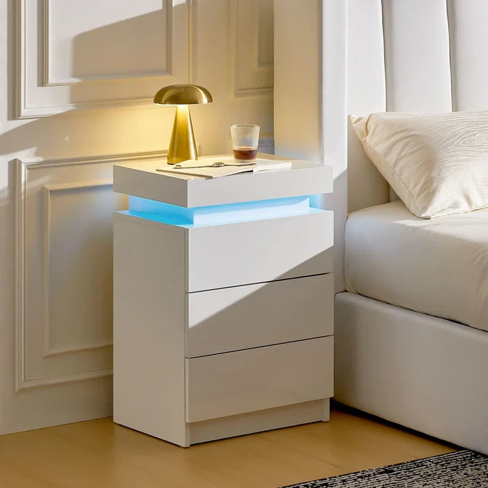 Kumar Bedside Table [Voice Controllable LED Lights]