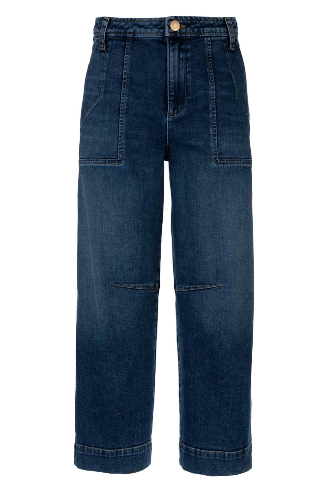 KUT: Ashton High Rise Barrell Leg Jean - Medium Wash