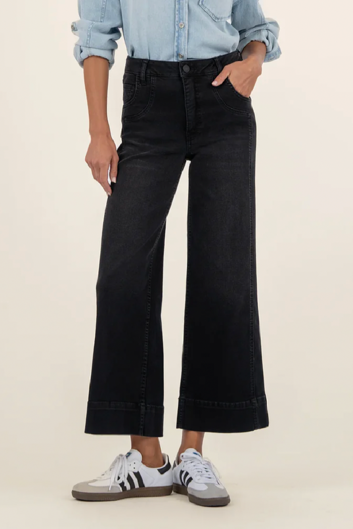 KUT: Meg High Rise Wide Leg -Black Glittering - B Social Boutique