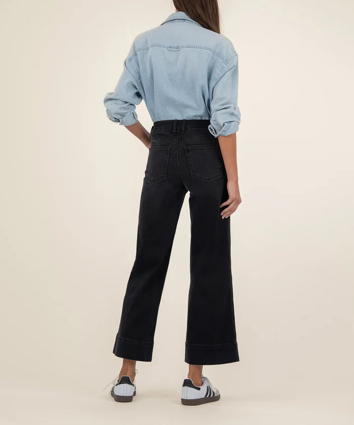 KUT: Meg High Rise Wide Leg -Black Glittering - B Social Boutique
