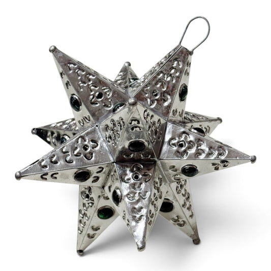 Large Tin Star (with Marbles) Decorative Hanging