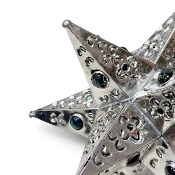 Large Tin Star (with Marbles) Decorative Hanging