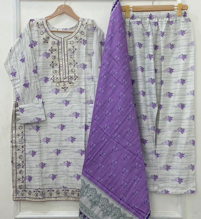 Small / Beige purple