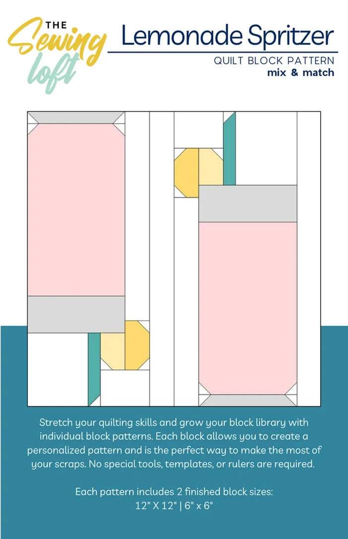 Lemonade Spritzer Quilt Block Pattern