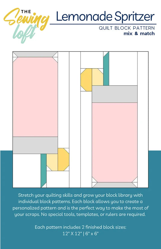 Lemonade Spritzer Quilt Block Pattern