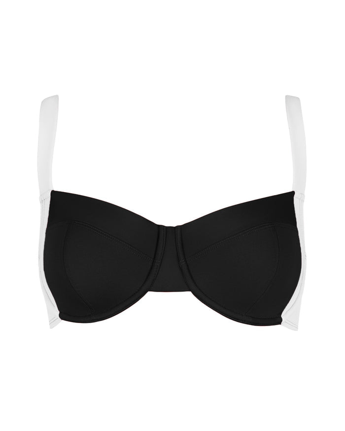 Outline of Lifty Tie Back Bikini Top - Black/White