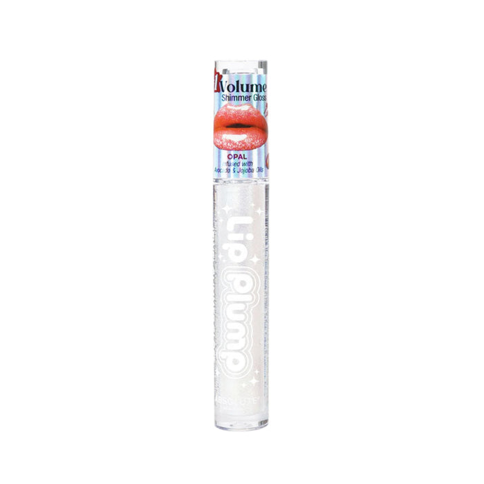 ABSOLUTE NEW YORK opal lip plumping gloss clear shimmering lip plumper in transparent tube for glossy volume