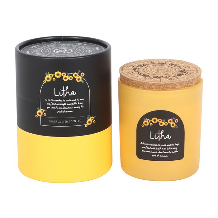 Litha Wildflower Wheel of the Year Candle 🇬🇧