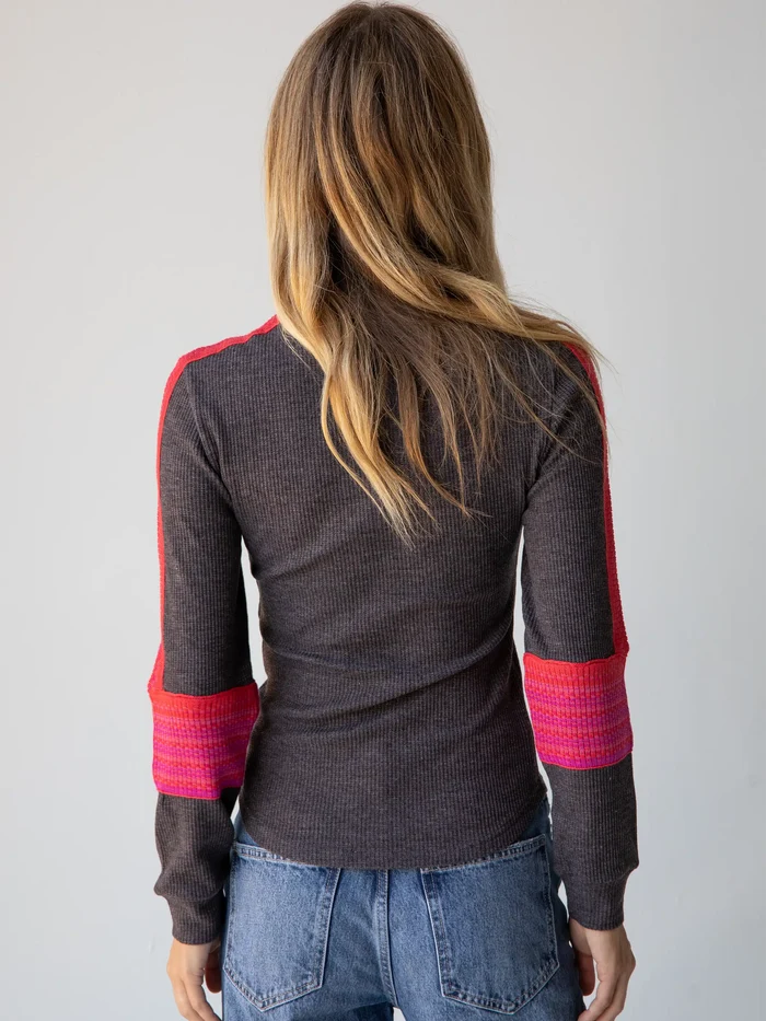 London Trim Top - Charcoal-view 3