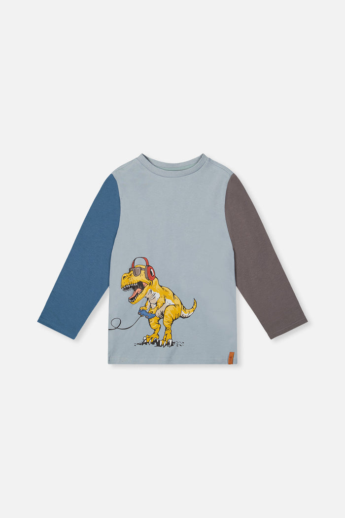 Long Sleeve Organic Cotton T-Shirt Sky Blue-0