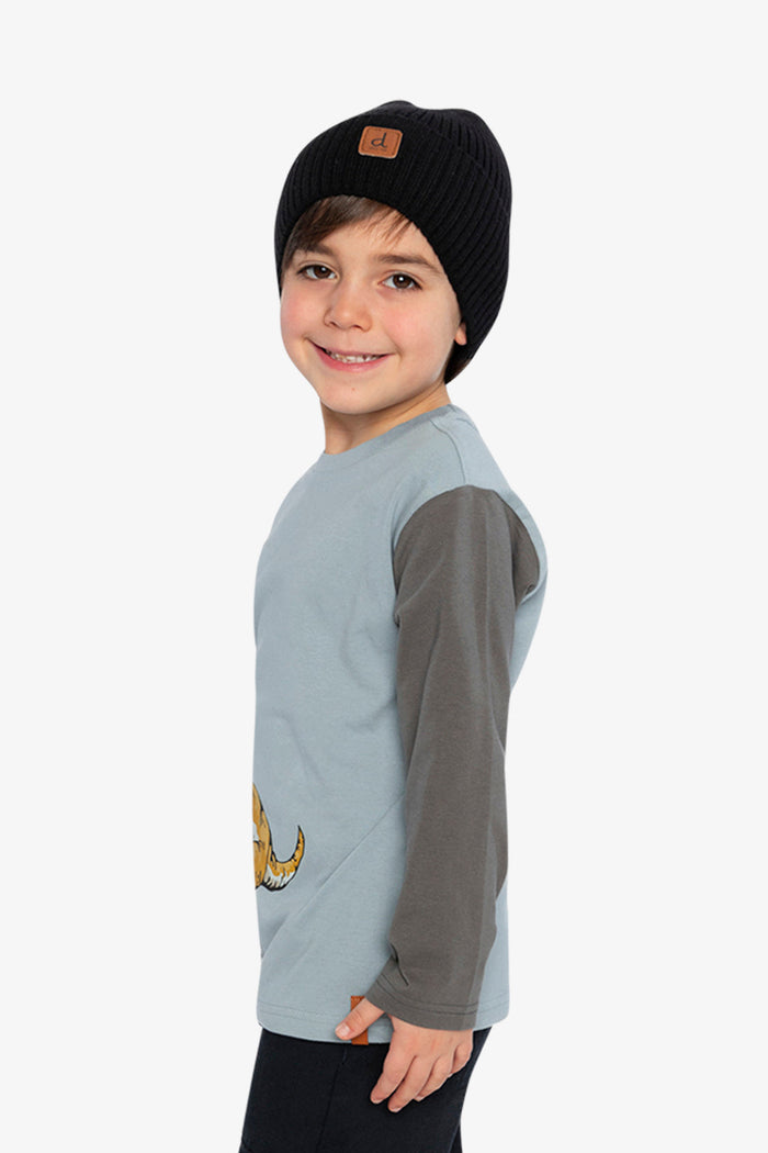 Long Sleeve Organic Cotton T-Shirt Sky Blue-2