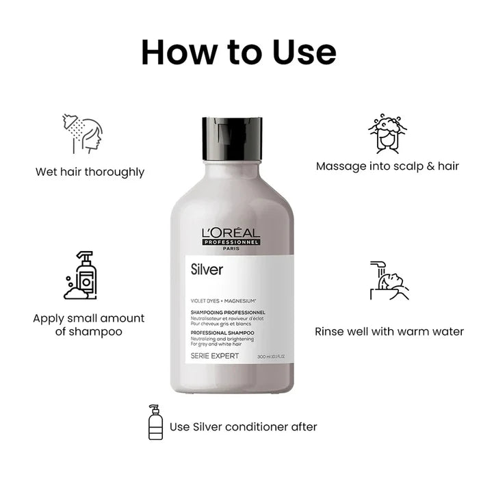 L'Oreal Professionnel Serie Expert Magnesium Silver Shampoo 300ml