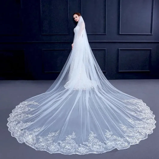 Wedding Veils - Lace Edge Cathedral Bridal Veil
