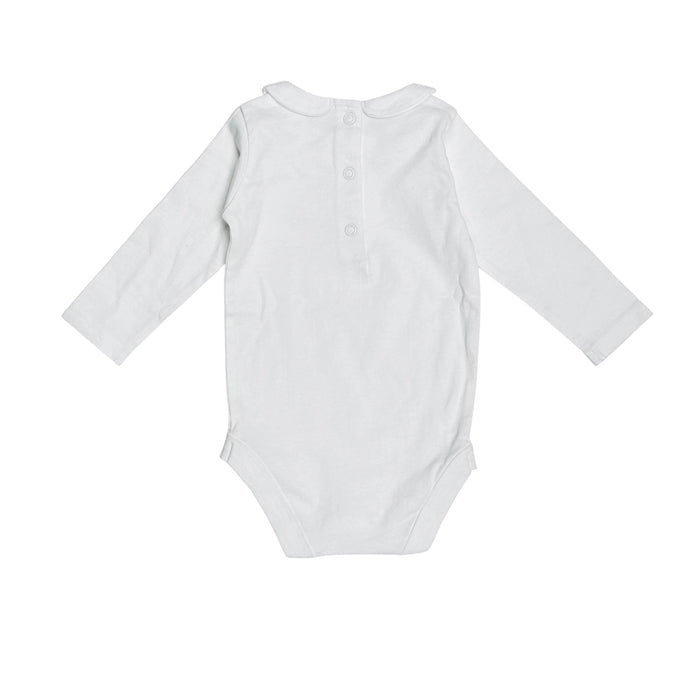 Organic Peter Pan Collar Basic Baby Bodysuit - Back