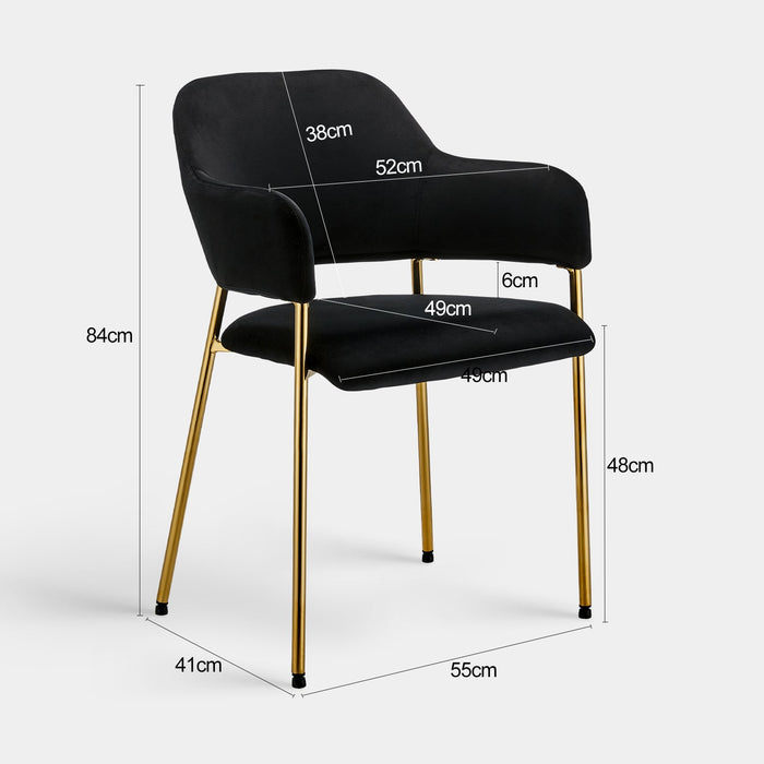 Lukka Velvet Dining Chairs [Set of 2]