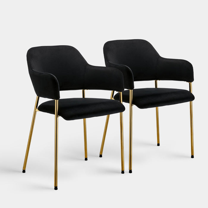 Lukka Velvet Dining Chairs [Set of 2]