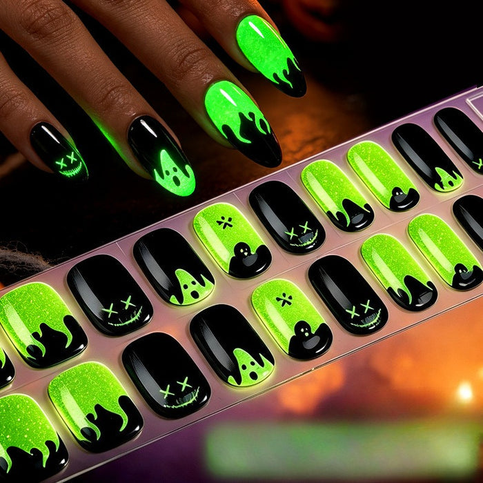 Luminous gel manicure sticker semi-cured nail sticker