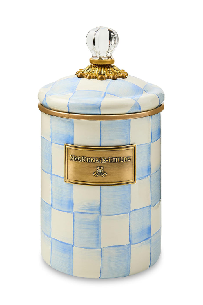 MacKenzie Childs: Sky Check Medium Canister