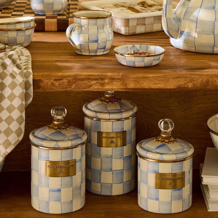 MacKenzie Childs: Sky Check Small Canister
