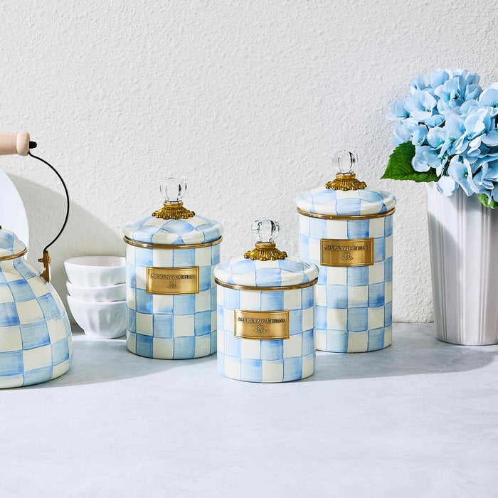 MacKenzie Childs: Sky Check Small Canister