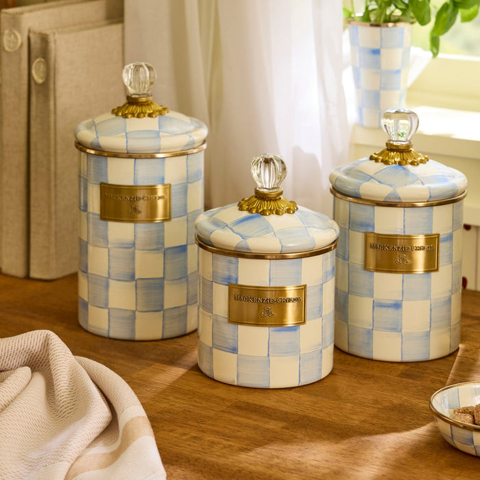 MacKenzie Childs: Sky Check Small Canister