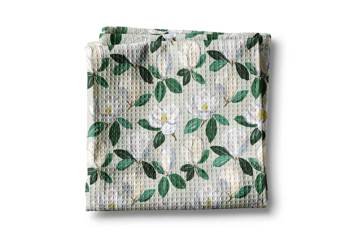 Magnolia Floral Kitchen Towel Flower Bloom Spring Summer