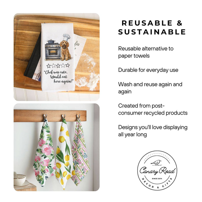 Magnolia Floral Kitchen Towel Flower Bloom Spring Summer