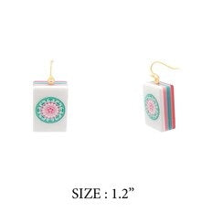 Mahjong Tile Acrylic Earrings