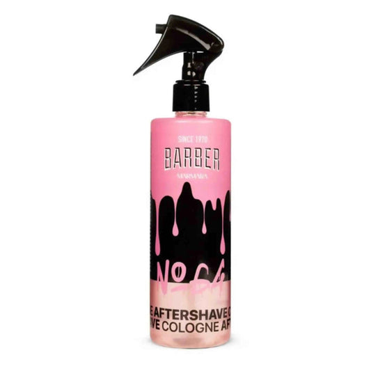 Marmara Barber Aftershave Cologne No.64 (400ml) Pink bottle of aftershave with black text on a white background