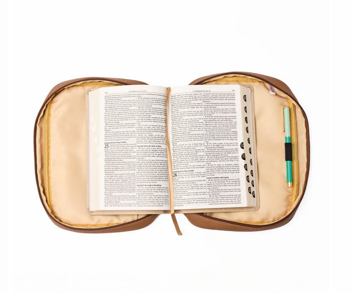 Mary Square Bible Cover Camel