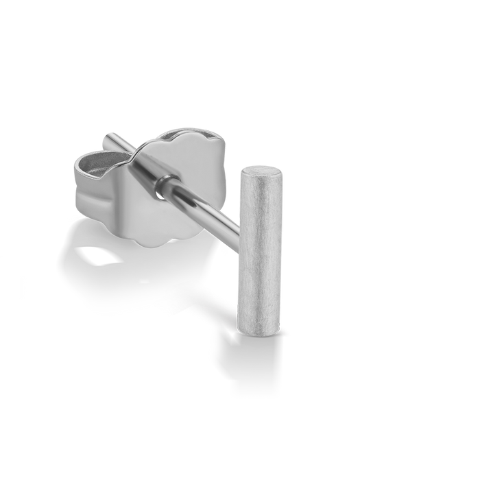 Matte Round Bar Stud Earring