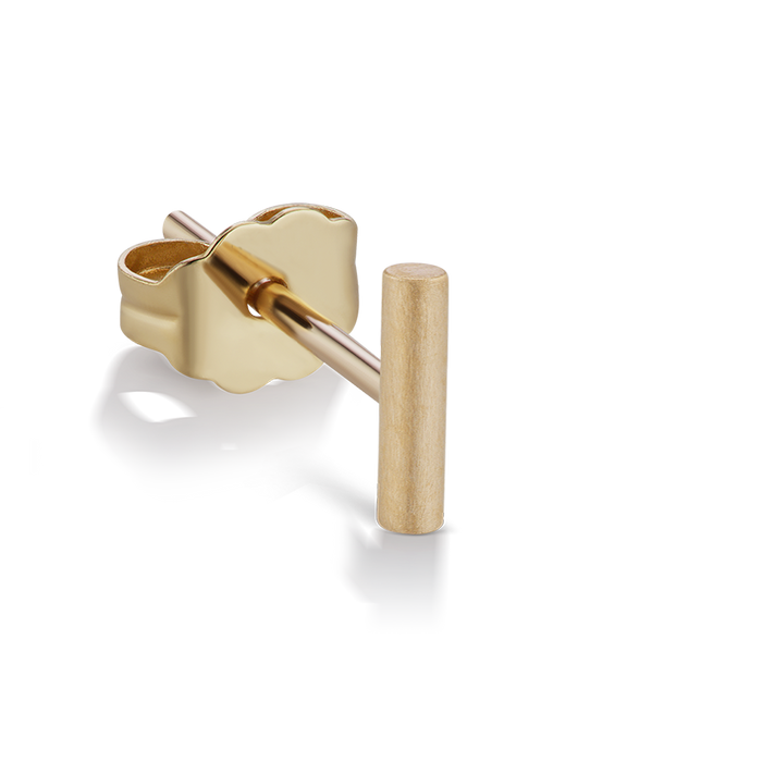 Matte Round Bar Stud Earring