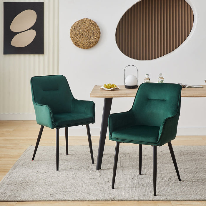 Maxine Velvet Dining Chairs [Set of 2]