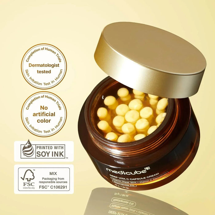 Medicube Deep Vita C Capsule Cream High Concentration Vitamin C Shiratama - - Pinky Cosmetics -- United Arab Emirates -- Pinky Cosmetics