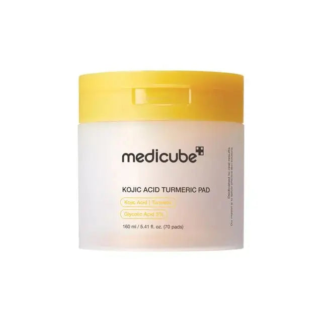 MEDICUBE Kojic Acid Turmeric Brightening Skincare Set (Cleanser + Toner + Pads) - DOKAN