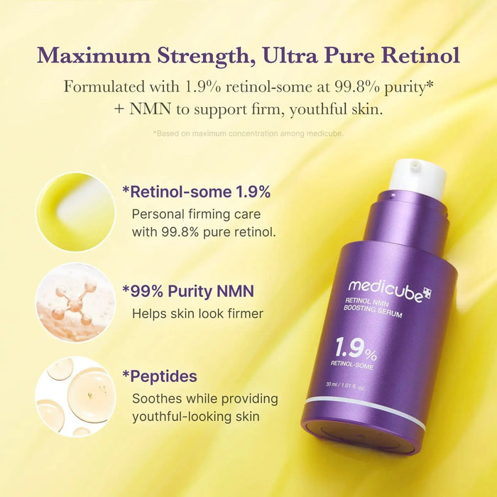 MEDICUBE Retinol NMN Radiance Booster 1.9% Serum 30 ml - DOKAN