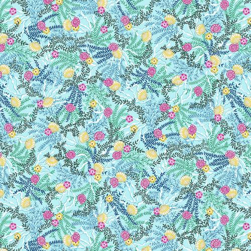 MERMAID IN BLUE JEANS - SEAWEED ALLOVER (4 YARDS)