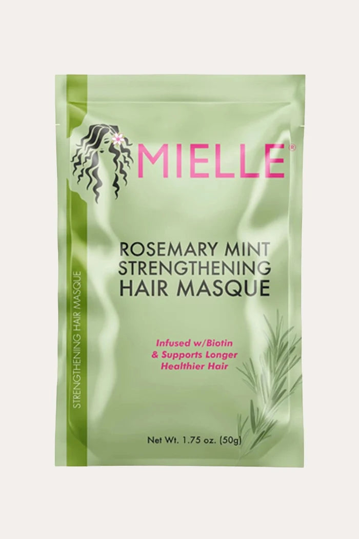 MIELLE ROSEMARY MINT HAIR MASQUE 1.75oz | STRENGTHENING HAIR MASK MIELLE ORGANICS