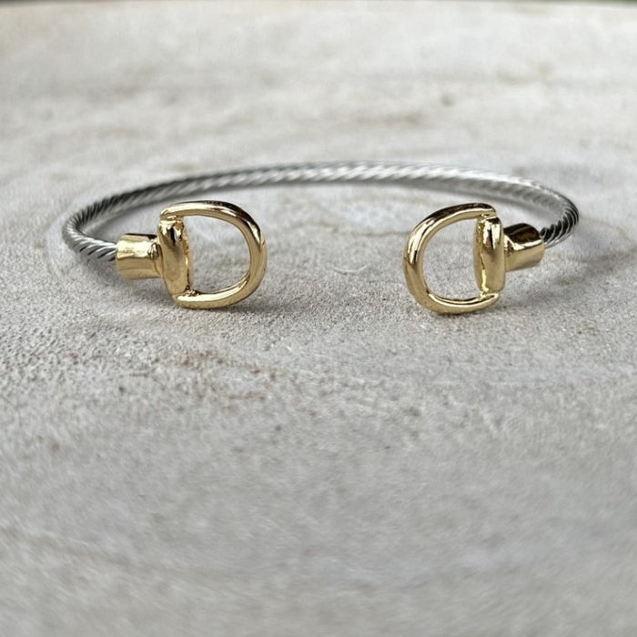 Mixed Metal Cuffed Bracelet