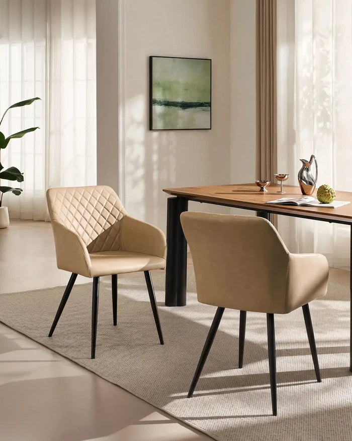 Moree Faux Leather Dining Chairs [Set of 4]